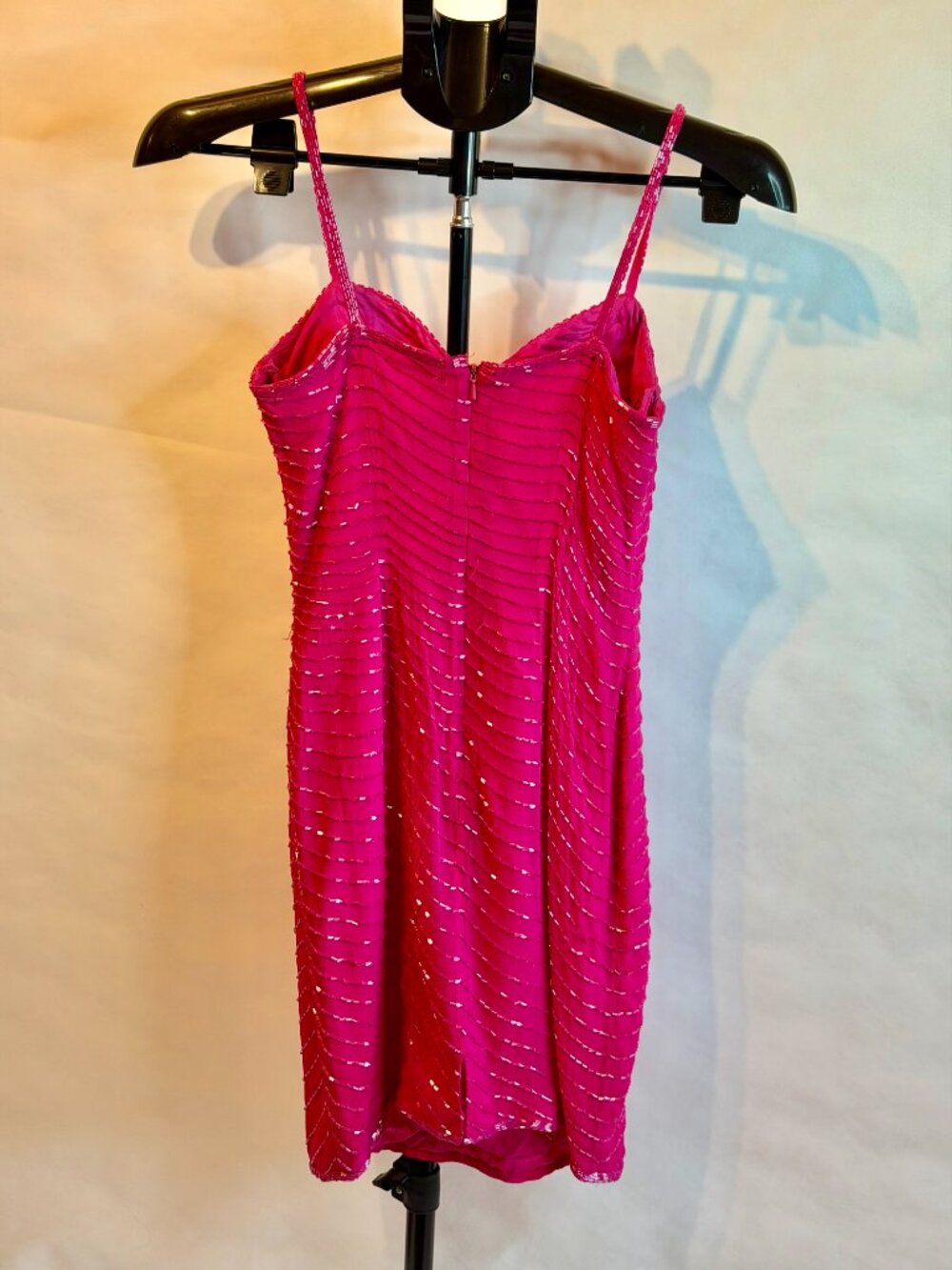 Pink Sheer Mesh Slip Dress - Picture 4 of 7